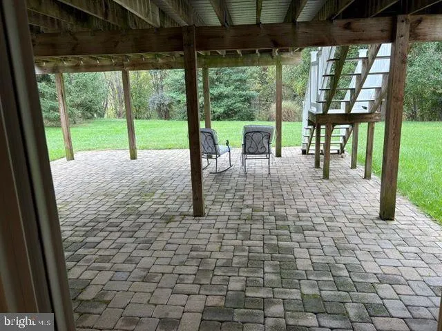 a building view with a outdoor space