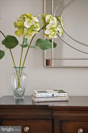 a view of a room with a window