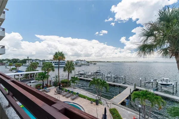 a view of a city from a balcony