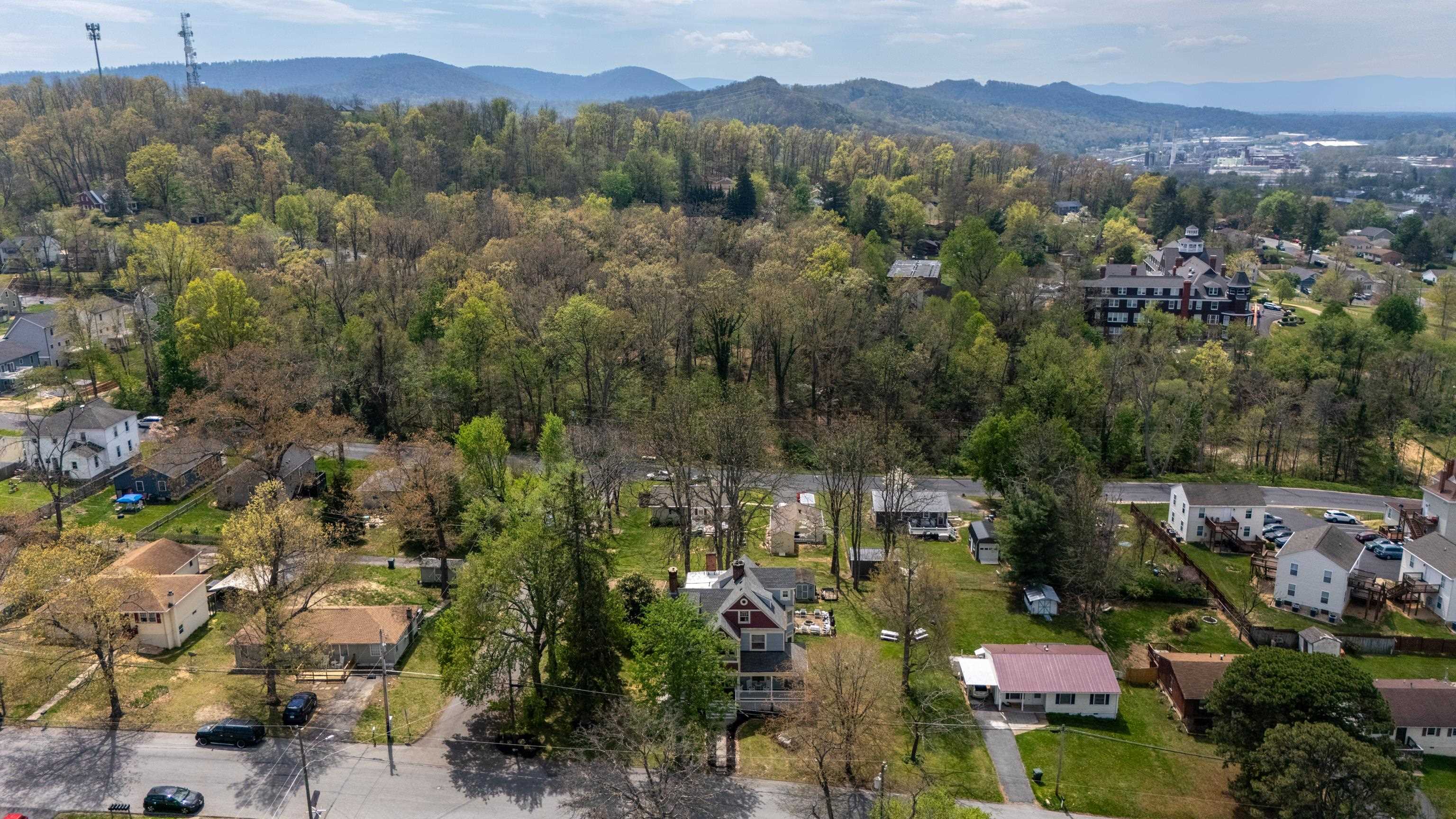 1224 4th Street Waynesboro, VA 22980 - Photo 74 of 75 an aerial view of a city with lots of residential buildings