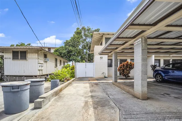 a view of a house with a patio