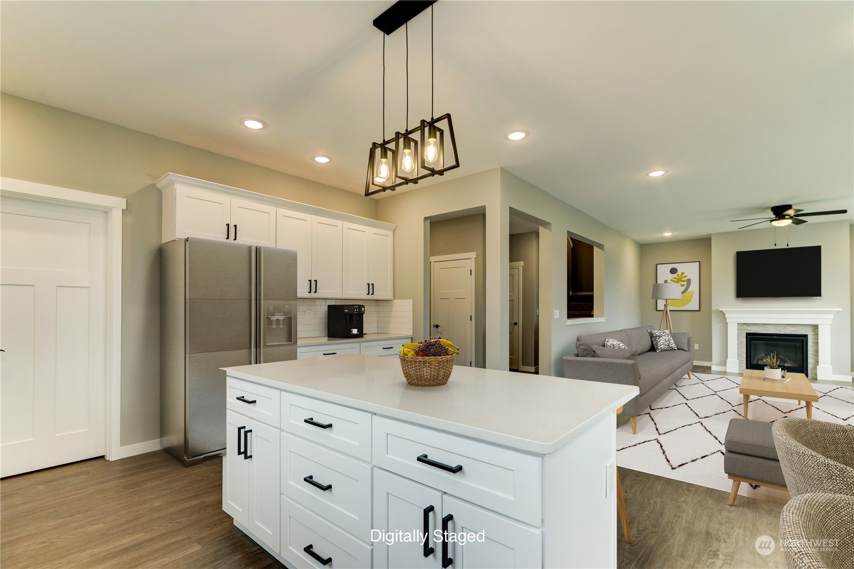 3284 Prill Road Centralia, WA 98531 - Photo 4 of 18 a kitchen with stainless steel appliances a refrigerator sink and microwave