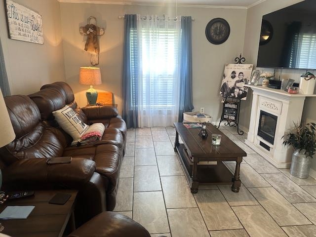 40 Lewter Road Crump, TN 38327 - Photo 5 of 25 Tiled living room featuring ornamental molding