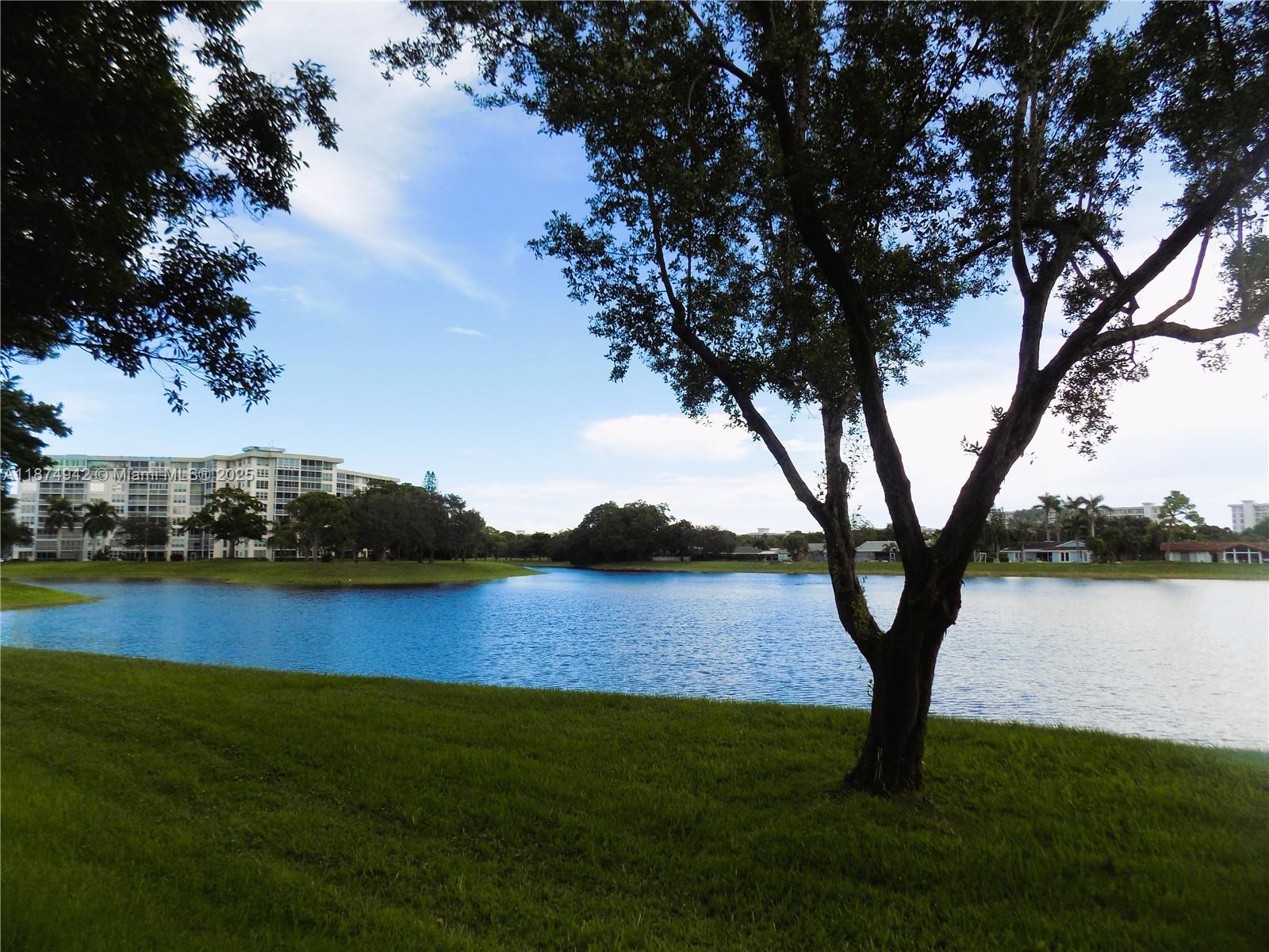 3100 North Course Lane, Unit 502 Pompano Beach, FL 33069 - Photo 31 of 32 a view of a lake with houses in the background