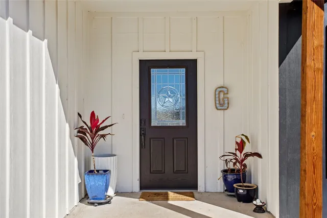 a living room with wooden floor