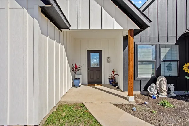 a view of a entryway door of the house