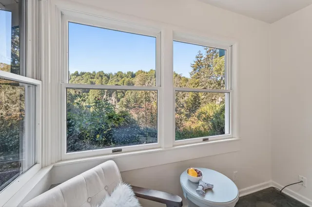 a view of a window in a room