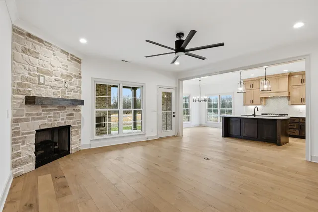 a bathroom with a double vanity sink and mirror
