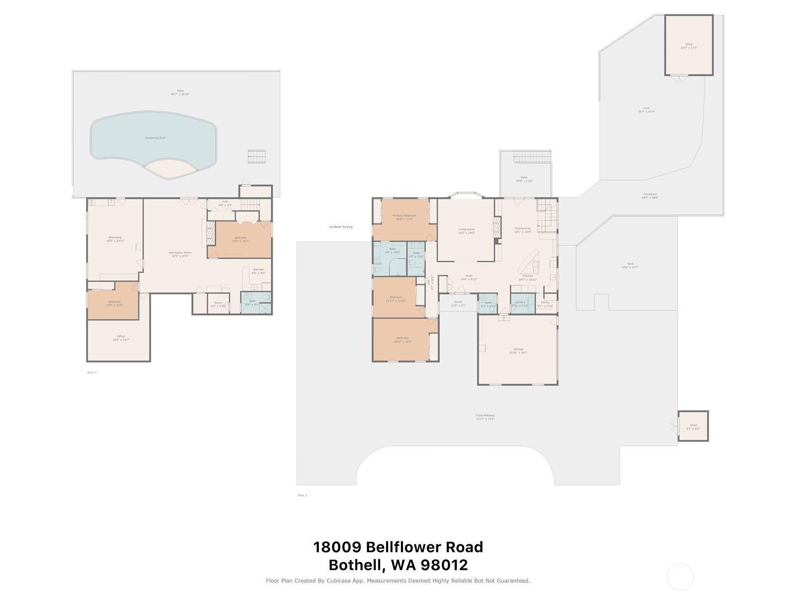 18009 Bellflower Road Bothell, WA 98012 - Photo 40 of 40 a picture of a floor plan