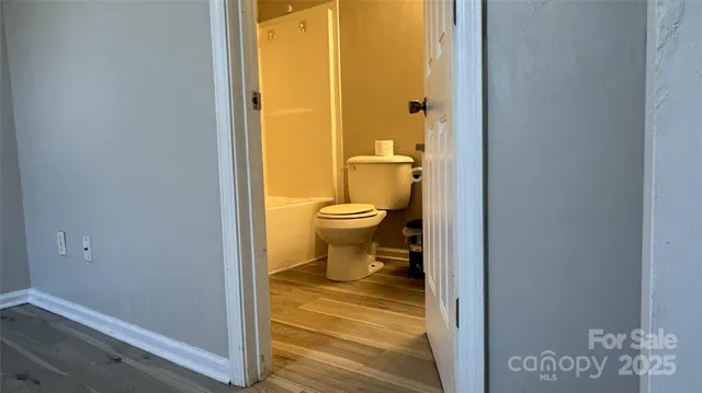 a bathroom with a toilet