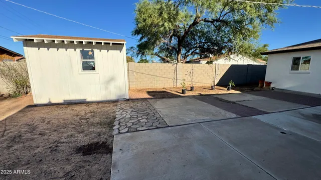 a view of a house with sitting area