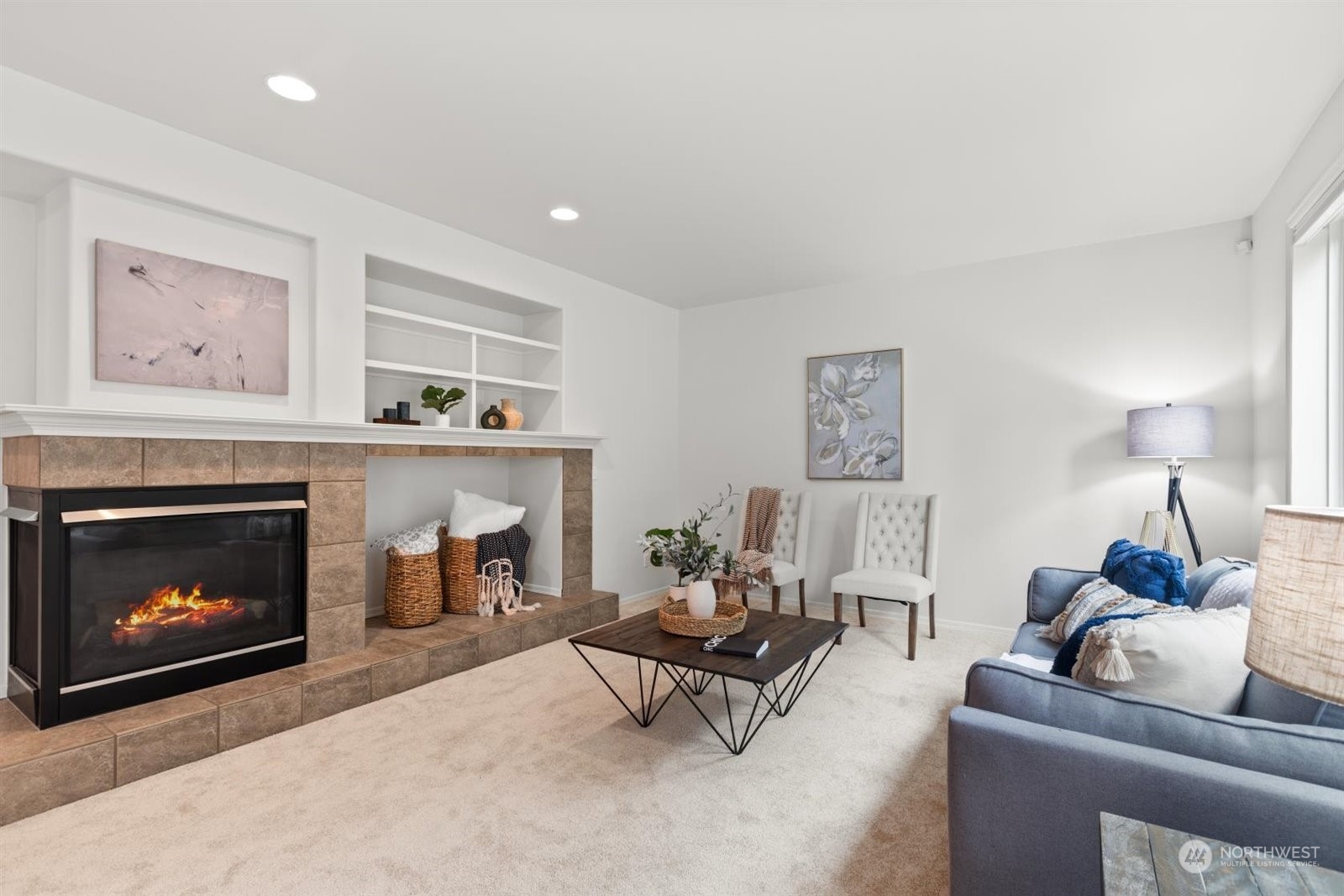 15929 36th Avenue Southeast Bothell, WA 98012 - Photo 12 of 33 a living room with furniture and a fireplace
