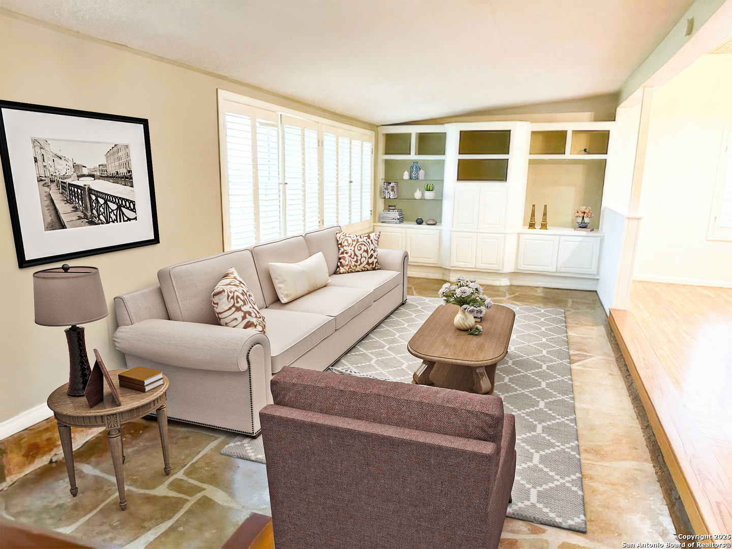 148 Robindale West Road Bandera, TX 78003 - Photo 3 of 24 a living room with furniture and floor to ceiling windows