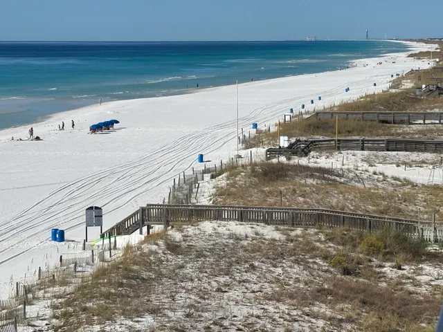 a view of an ocean beach
