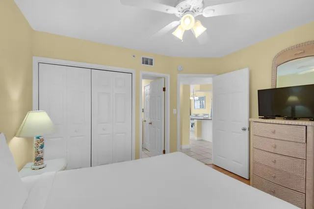 a view of a swimming pool with a chair