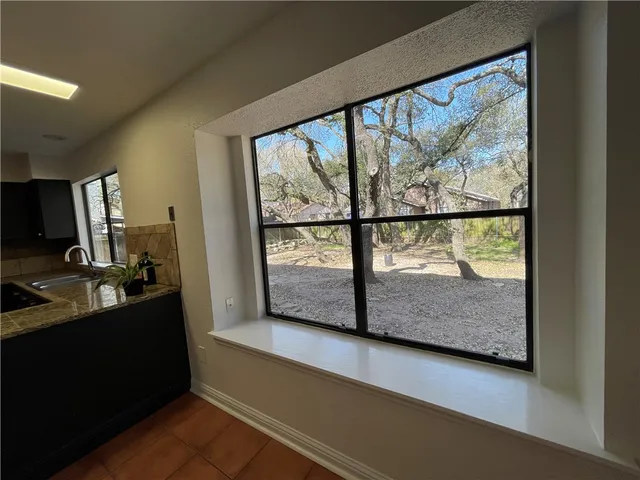 a view of a room with window
