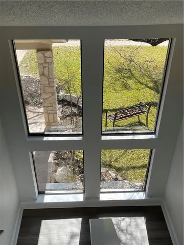 a view of a window in a room