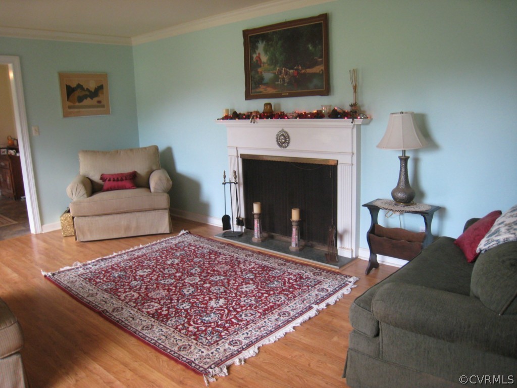 9855 Red House Road Red House, VA 23963 - Photo 9 of 24 a living room with furniture and a fireplace