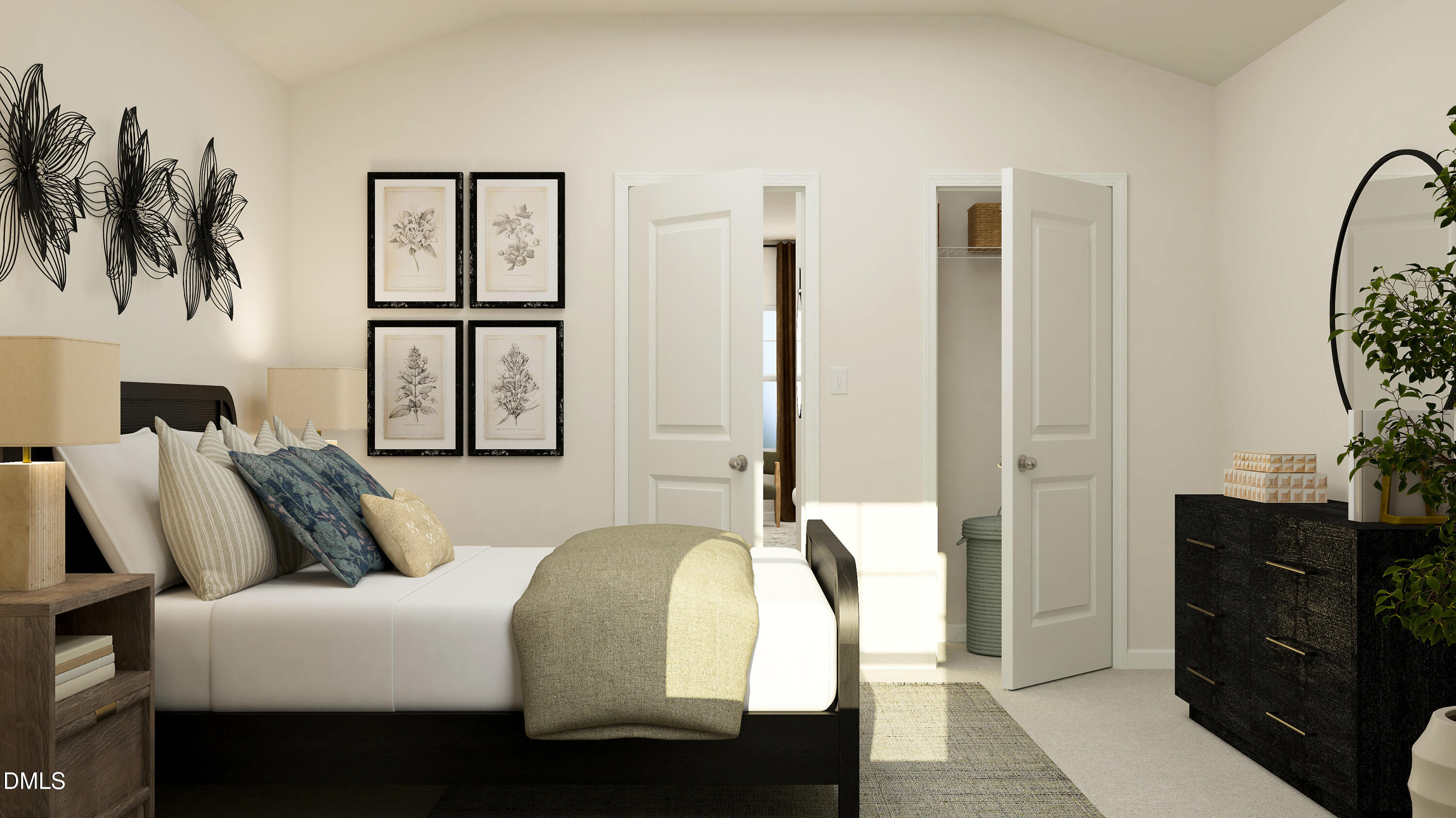 5826 Millstone Way Sims, NC 27880 - Photo 17 of 23 a bedroom with a bed and a flat tv screen