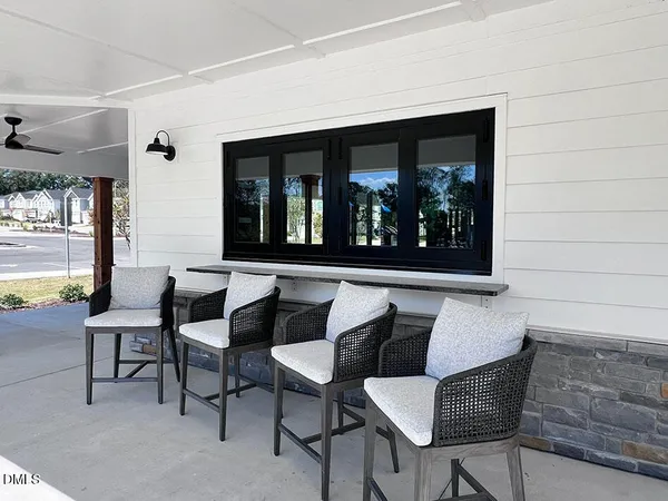 a living room with a couch and a table