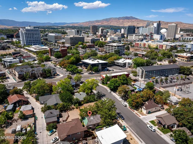 an aerial view of a city