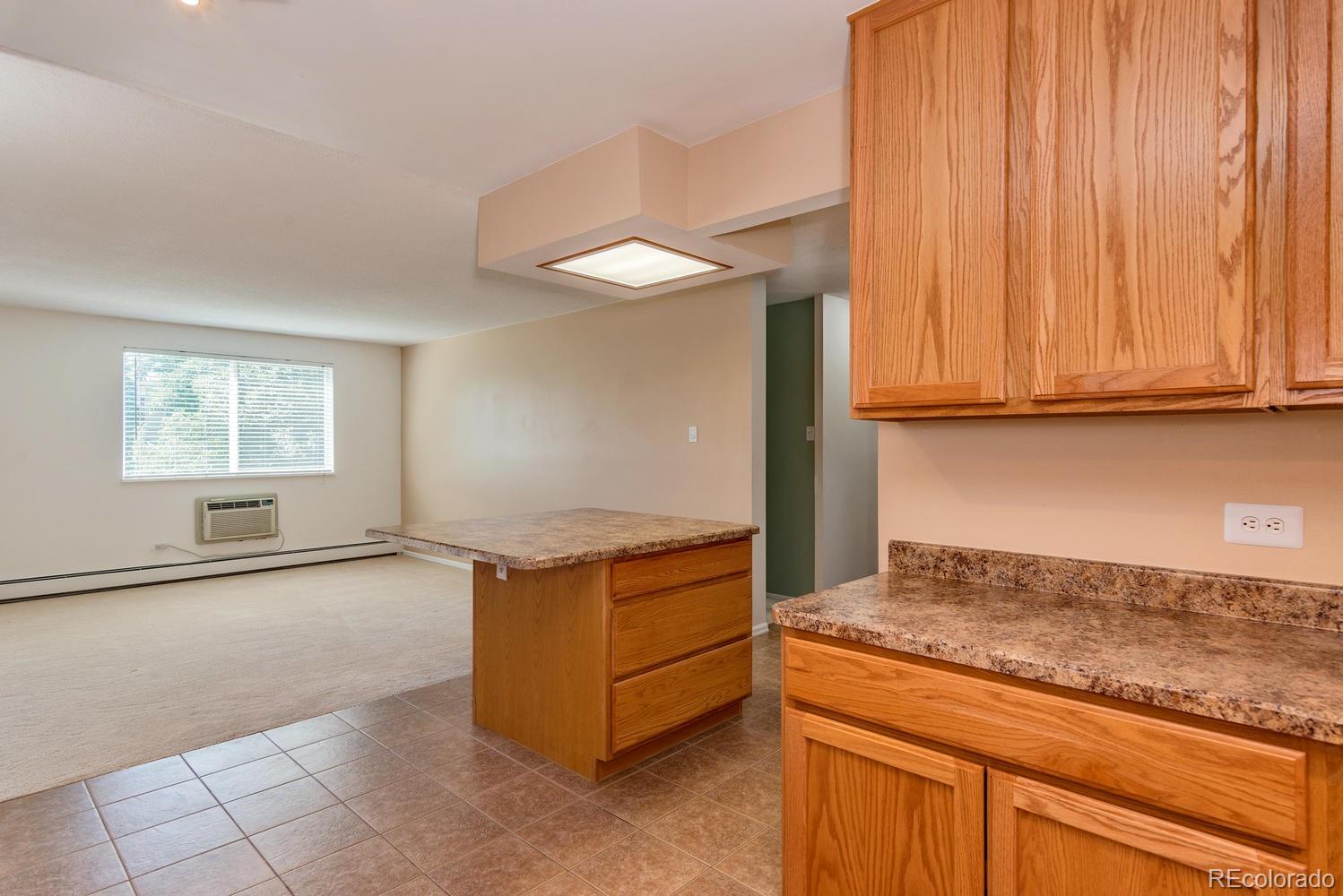 9155 Center Avenue, Unit 9B Denver, CO 80247 - Photo 4 of 35 a kitchen with granite countertop a sink and cabinets