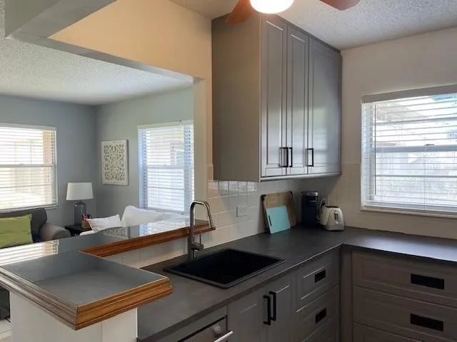 a view of dining room with furniture and wooden floor