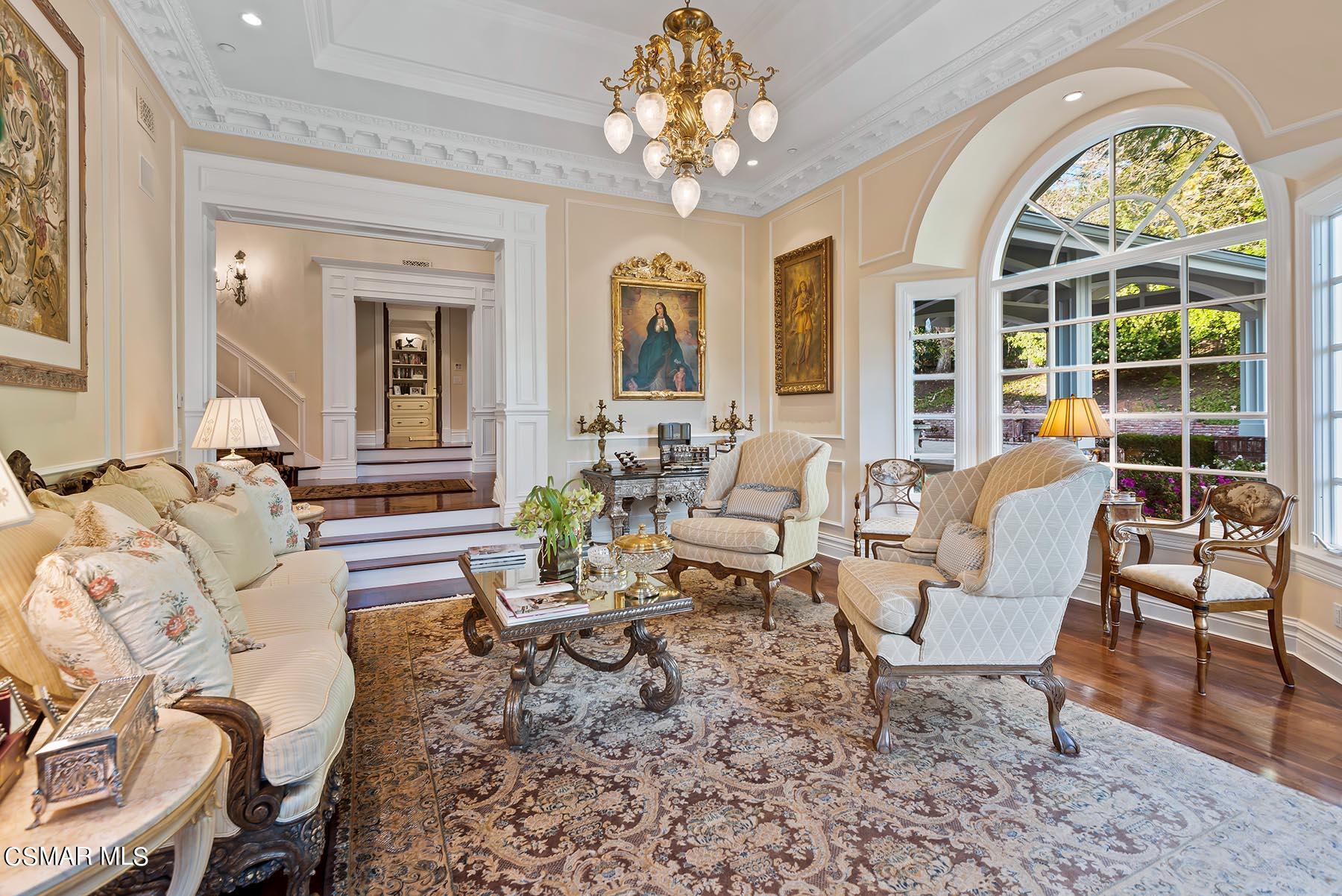 2155 Upper Ranch Road Westlake Village, CA 91362 - Photo 18 of 52 a living room with fireplace furniture and a large window
