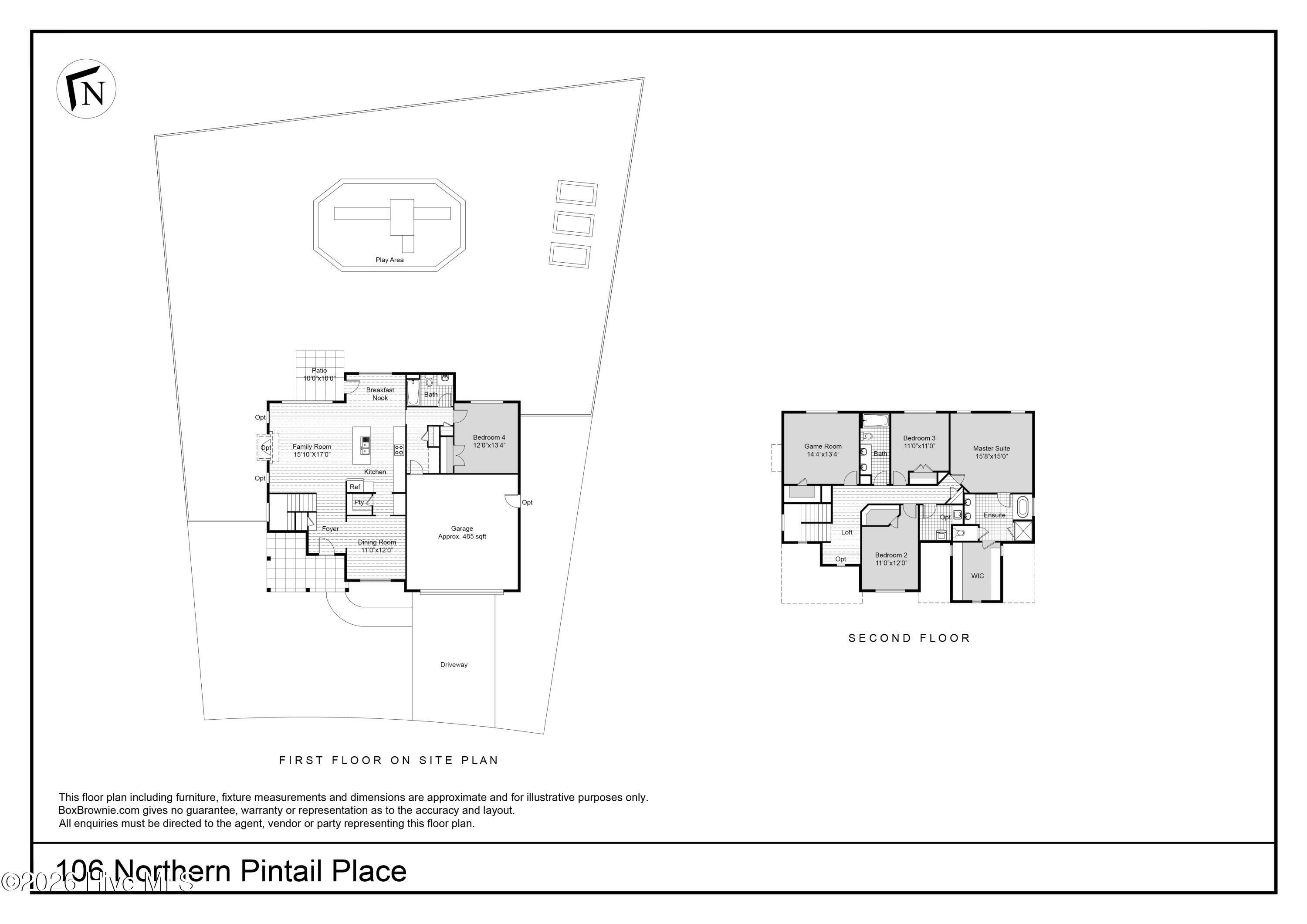 106 Northern Pintail Place Hampstead, NC 28443 - Photo 40 of 40 Floorplan - Prepared by BoxBrownie