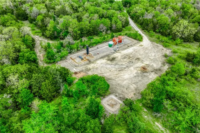 a view of a garden with a house