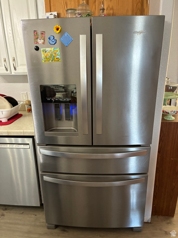 547 East 2000th Street North Vernal, UT 84078 - Photo 5 of 50 Stainless steel French door refrigerator with an external ice and water dispenser