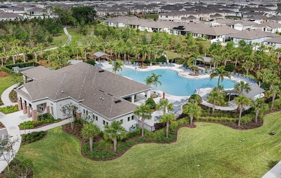 1828 Partin Terrace Road Kissimmee, FL 34744 - Photo 39 of 47 an aerial view of a house with a garden and lake view