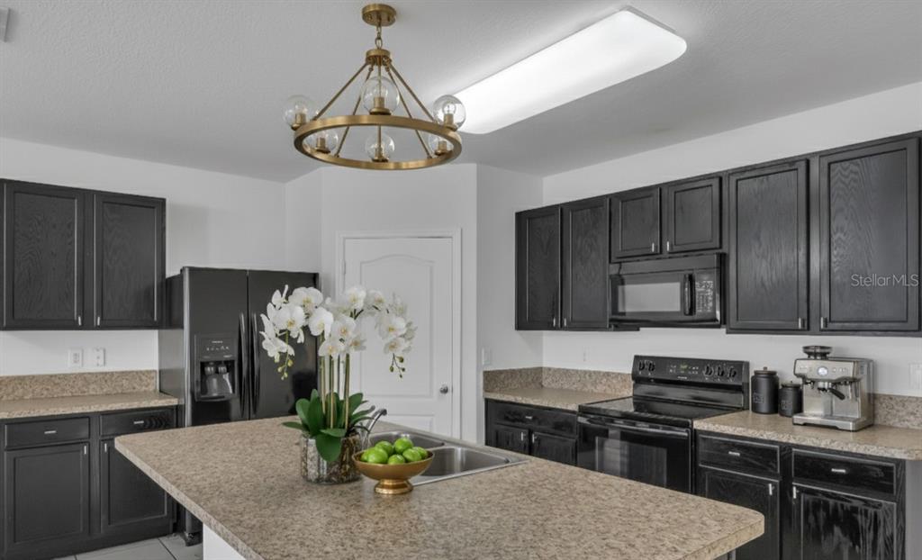 1828 Partin Terrace Road Kissimmee, FL 34744 - Photo 5 of 47 a kitchen with stainless steel appliances granite countertop a stove top oven a refrigerator a sink and dishwasher