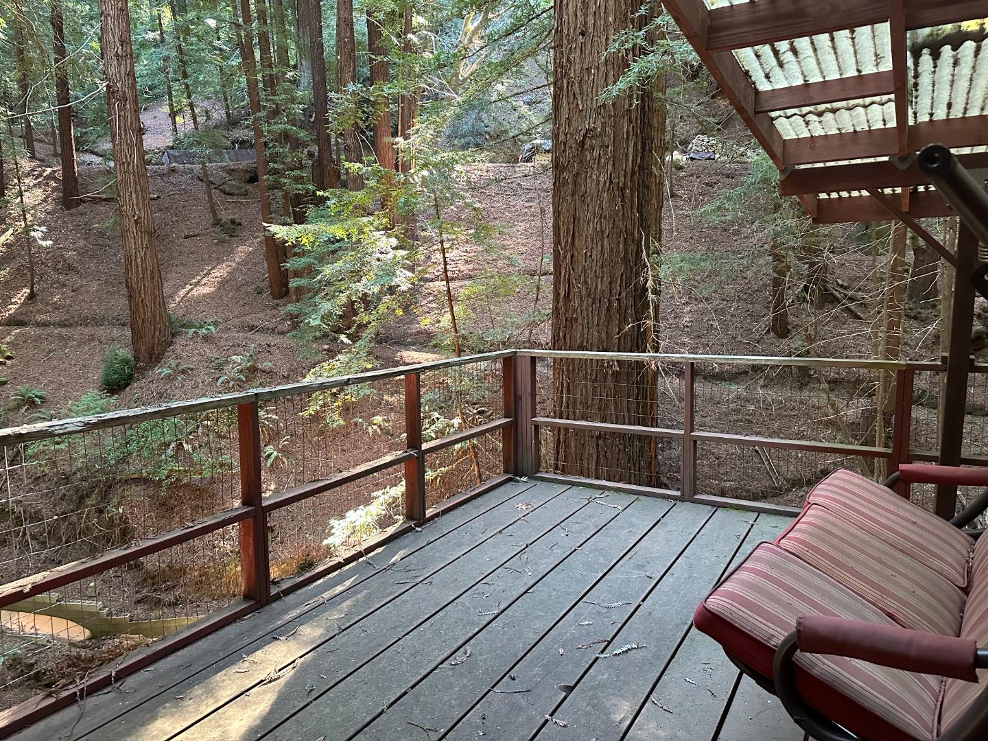 121 La Honda Road Woodside, CA 94062 - Photo 14 of 22 a view of balcony with wooden floor