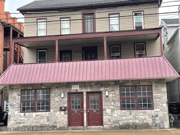 a front view of a house