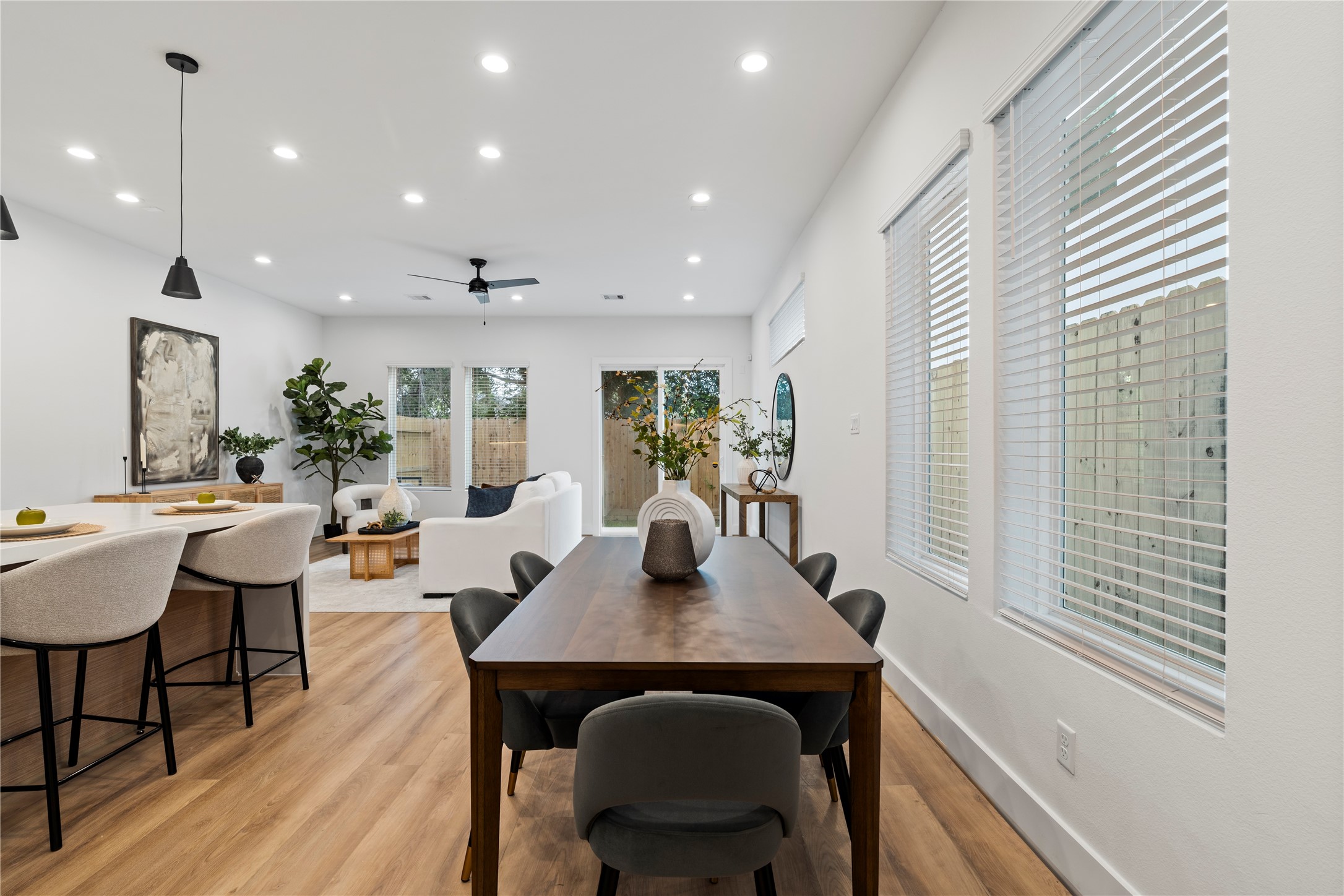 2706 Fox Street Houston, TX 77003 - Photo 7 of 39 a view of a dining room with furniture and wooden floor