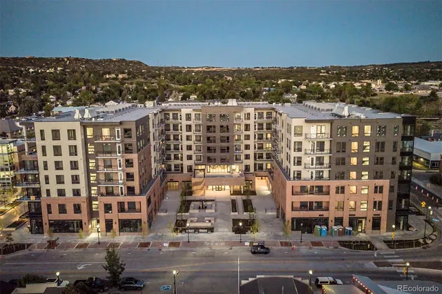 a view of a city that has tall buildings