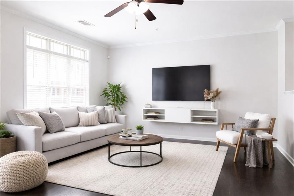 544 Ridge View Crossing Woodstock, GA 30188 - Photo 3 of 30 a living room with furniture and a flat screen tv
