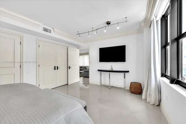 a view of a lake from a balcony