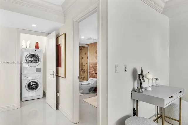 a view of a yard with potted plants