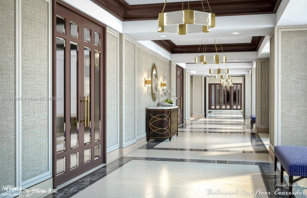 9801 Collins Avenue, Unit 4Y Bal Harbour, FL 33154 - Photo 67 of 71 Rendering of Hall to Restaurant