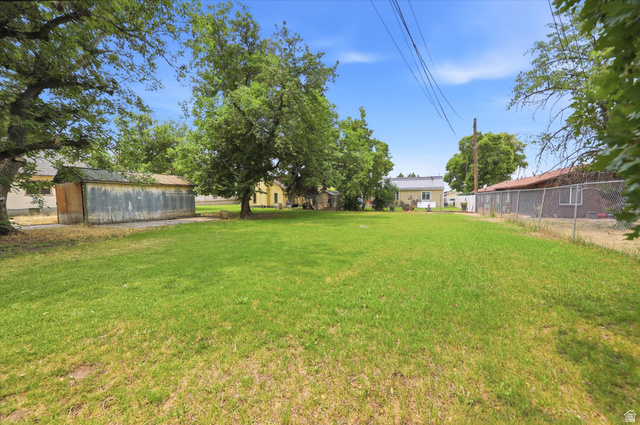 262 West 400 South Springville, UT 84663 - Photo 6 of 17 Expansive grassy lot featuring mature trees and a chain-link fence