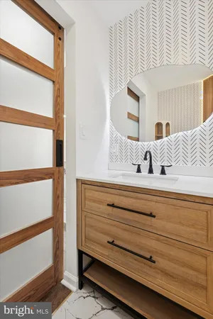 a view of a room with a hallway