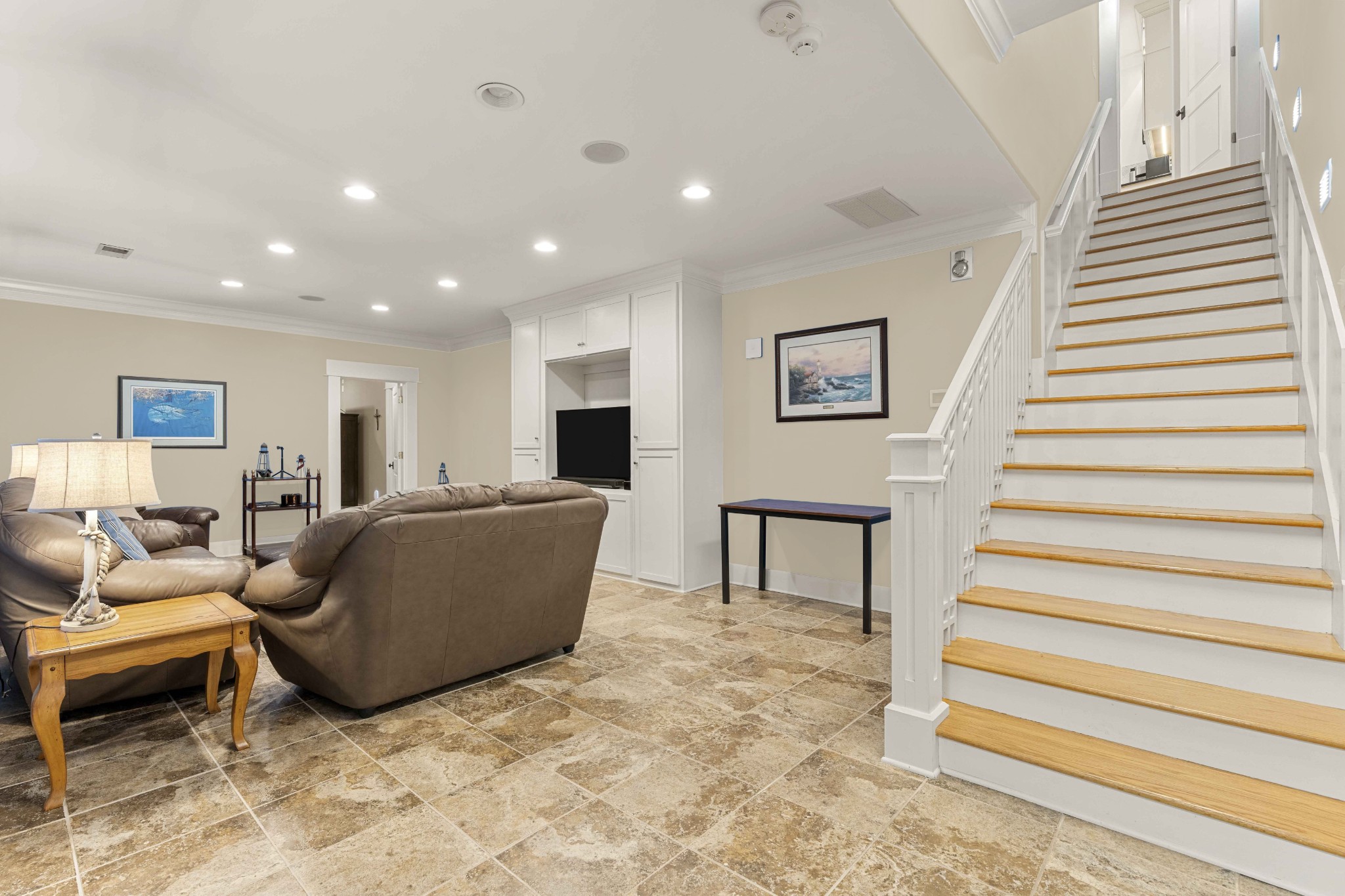 107 Tiffany Court Franklin, TN 37064 - Photo 72 of 98 a living room with furniture and a stairs