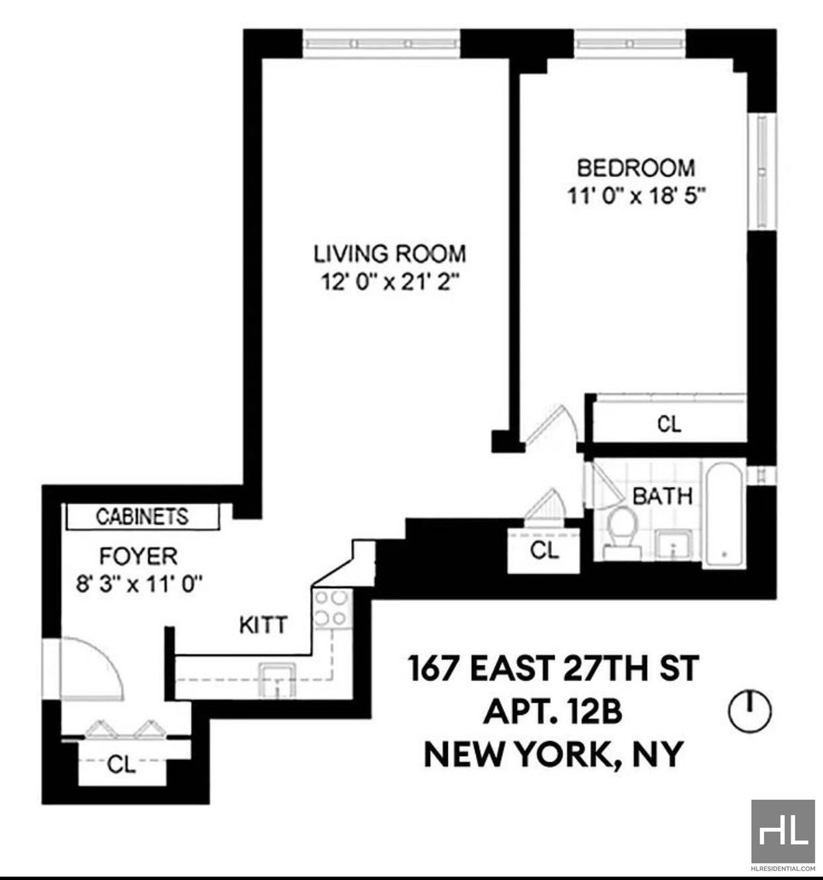 160 East 27th Street, Unit 12BA Manhattan, NY 10016 - Photo 8 of 8 Photo 8