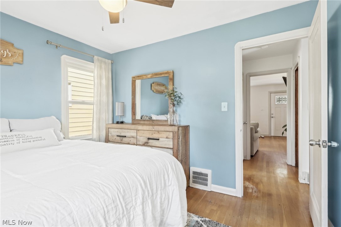 2709 Ralph Avenue Cleveland, OH 44109 - Photo 20 of 40 Bedroom featuring hardwood / wood flooring and ceiling fan