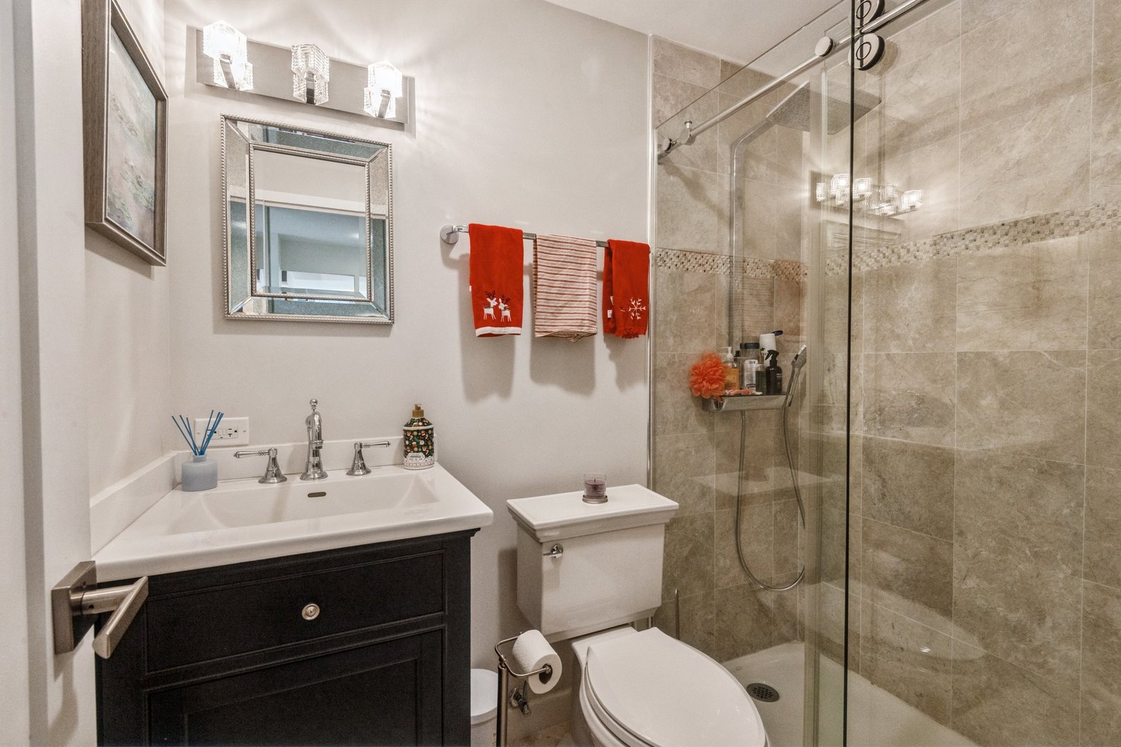 400 East Randolph Street, Unit 3209 Chicago, IL 60601 - Photo 43 of 59 a bathroom with a sink toilet and shower