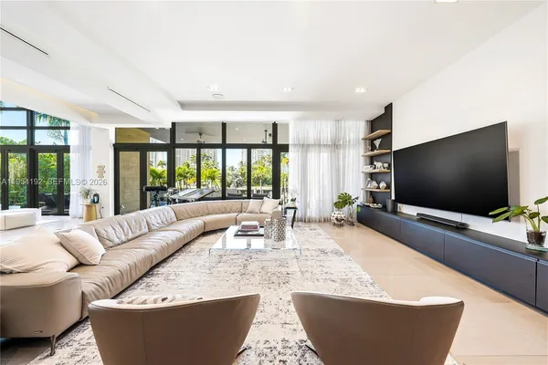 a view of a dining area with furniture