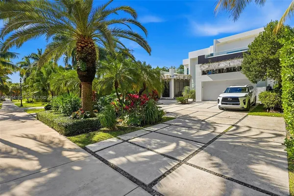 a view of a lake with a house