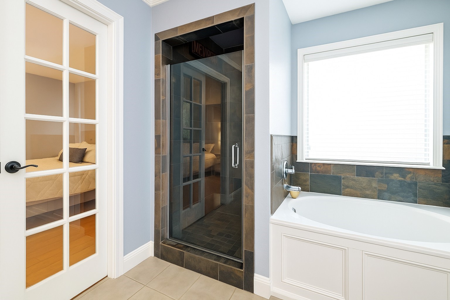 11606 Curry Ridge Lane Tomball, TX 77377 - Photo 16 of 28 The master bathroom boasts an oversized walk-in shower with sleek tile finishes and ample space for a spa-like experience.